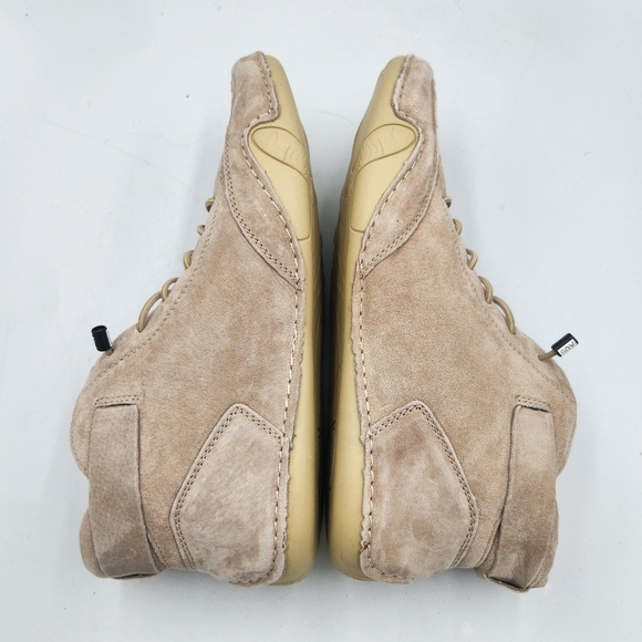 Beck Explorer Chukka Boot Mens 9 Beige Suede Italy Bungee Lace Up Shoe - Picture 8 of 16